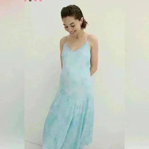 HATCH Maternity Annette Dress, blue, Size 1 - Picture 3 of 5